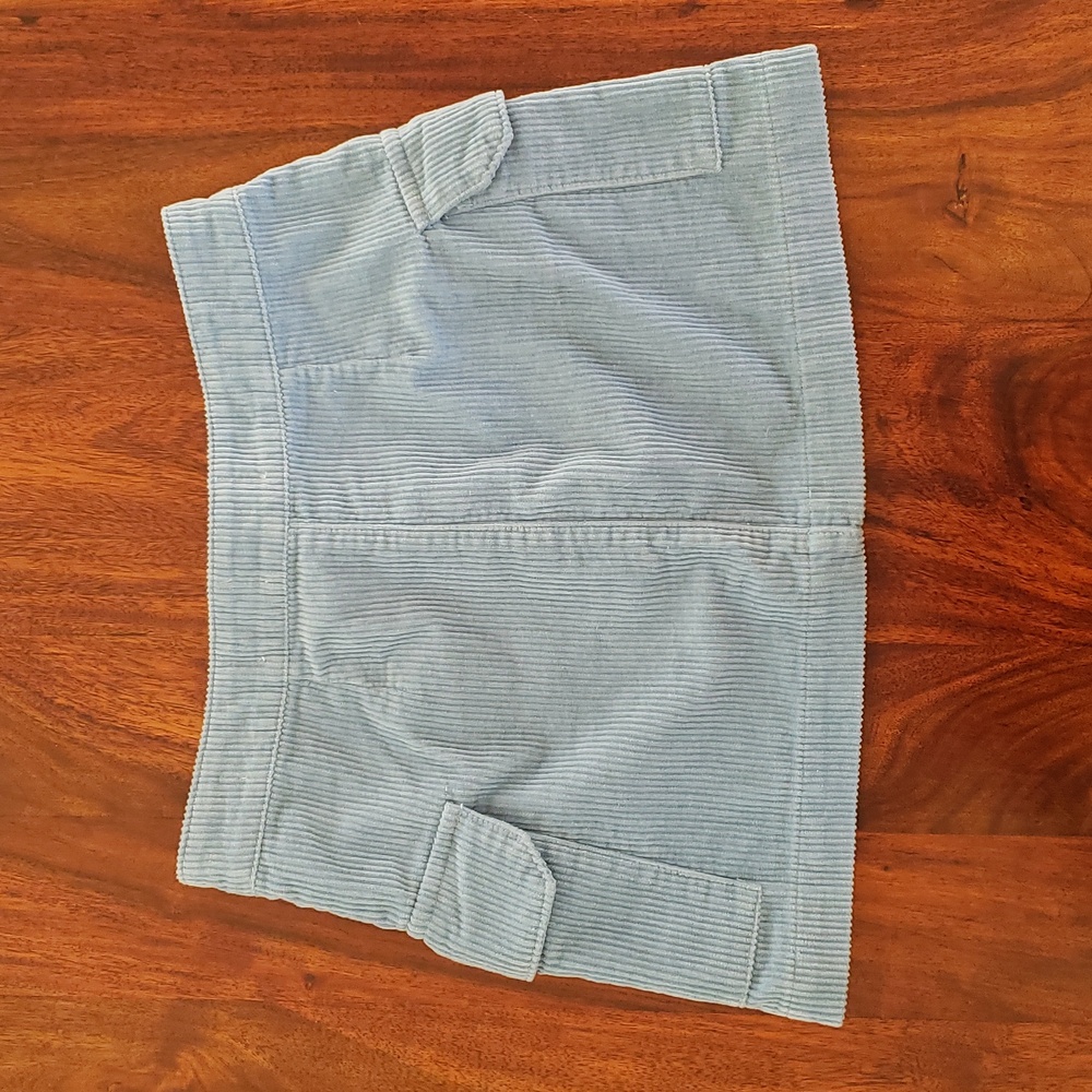 COTTON ON Sky Blue Corduroy Cargo Skirt • Utility Mini • 29” Waist • SIZE 4 - Picture 12 of 14